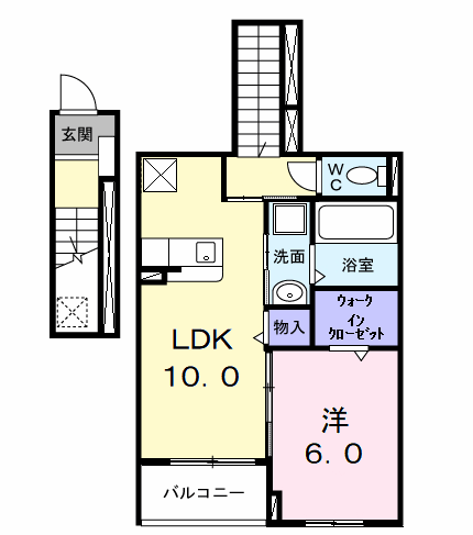 Planta 1LDK de コートハイム．ＫⅠ