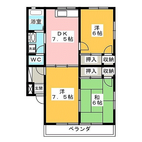 Planta 3DK de ウィングコート叶